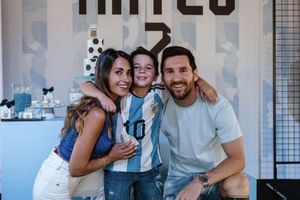 Mateo, hijo de Lionel Messi, realizó su fiesta con temática de la Selección Argentina