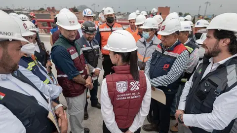 Sheinbaum informa que obras de trolebús elevado van bastante avanzadas