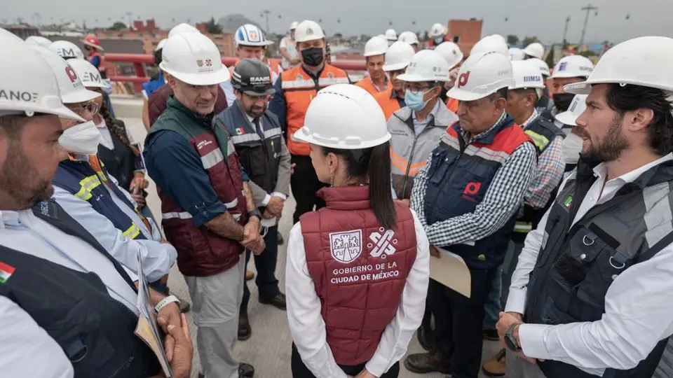 Sheinbaum informa que obras de trolebús elevado van bastante avanzadas