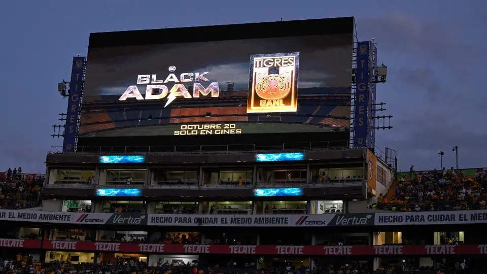 Tigres: Fracasó en su intento de promocionar 'Black Adam' con mosaico en el Volcán