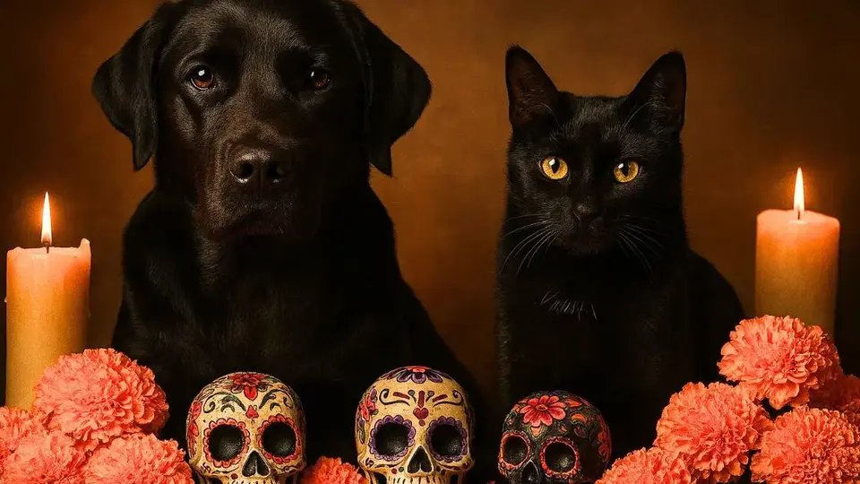 Día de Muertos; alertan por riesgos para perros y gatos negros y blancos