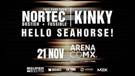 Nortec, Kinky y Hello Seahorse! darán concierto en la Arena CDMX