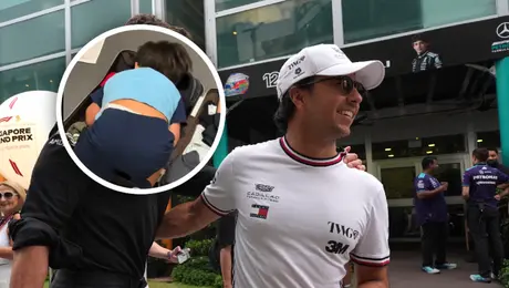 La divertida ayuda del hijo de Checo Pérez antes del GP de Estados Unidos