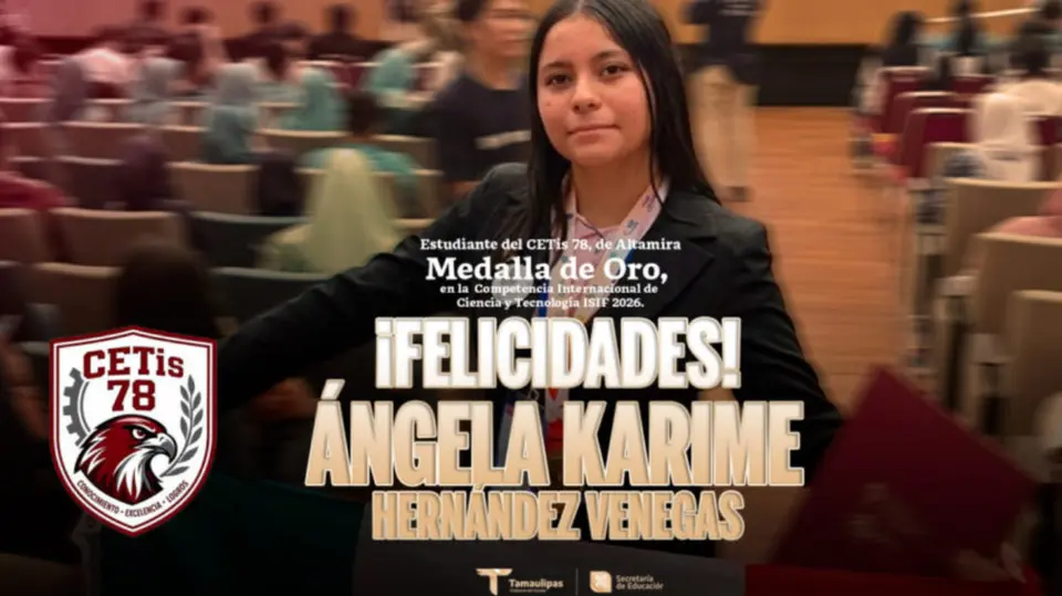La estudiante mexicana presentó el proyecto Vortex Tech en la competencia internacional de ciencia y tecnología ISIF 2026. / Secretaría de Educación