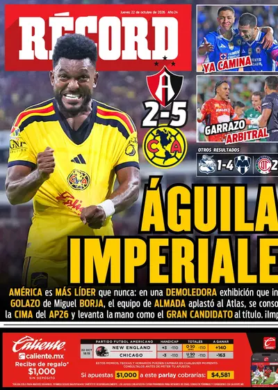 Portada RÉCORD 22 de Octubre de 2026