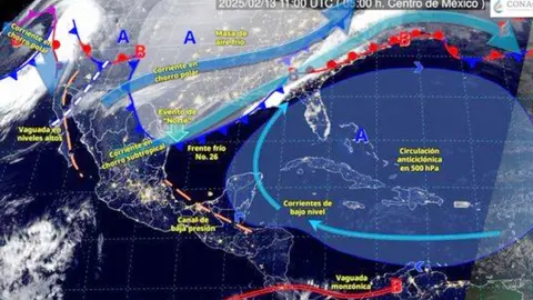 Frente Frío 26 provocará lluvias intensas y bajas temperaturas este 13 de febrero