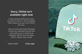 Oficialmente TikTok cierra temporalmente en Estados Unidos, 65 minutos antes de su prohibición