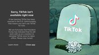 Oficialmente TikTok cierra temporalmente en Estados Unidos, 65 minutos antes de su prohibición