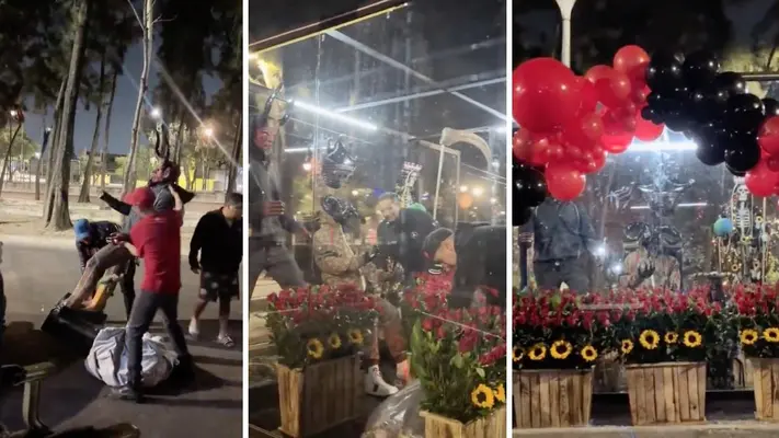 VIDEO: Instalan altar satánico en pleno Canal de Churubusco; provoca revuelo en redes
