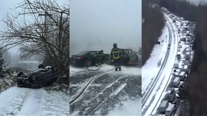 Se accidentan más de 100 autos al mismo tiempo ¡De no creerse!