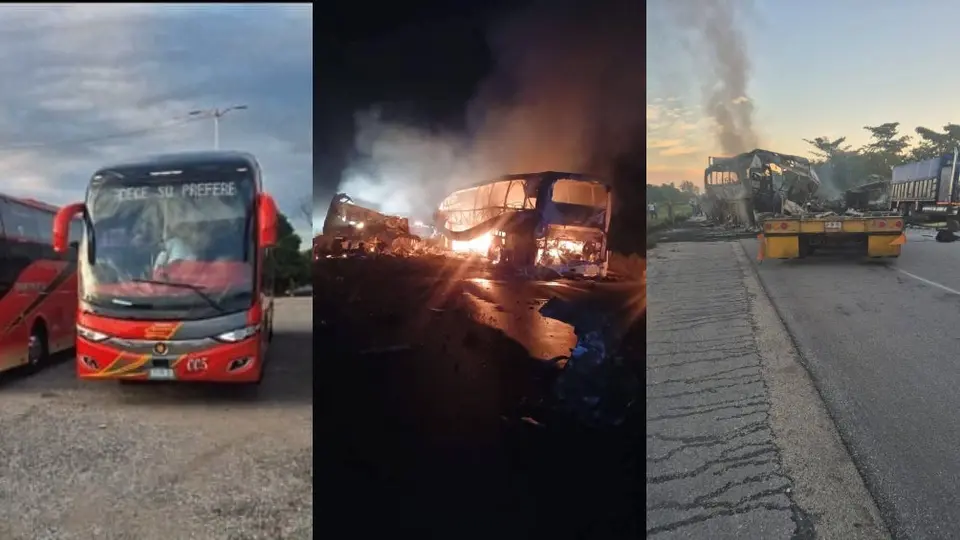 ¡Tragedia! Tráiler impacta a autobús de pasajeros en Campeche; reportan 30 muertos