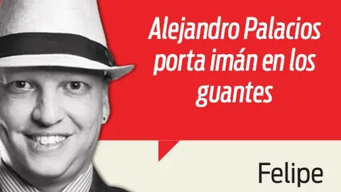 Alejandro Palacios porta imán en los guantes