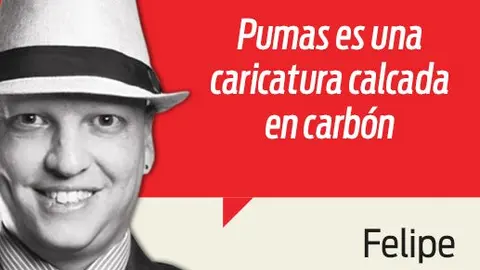 Pumas es una caricatura calcada en carbón