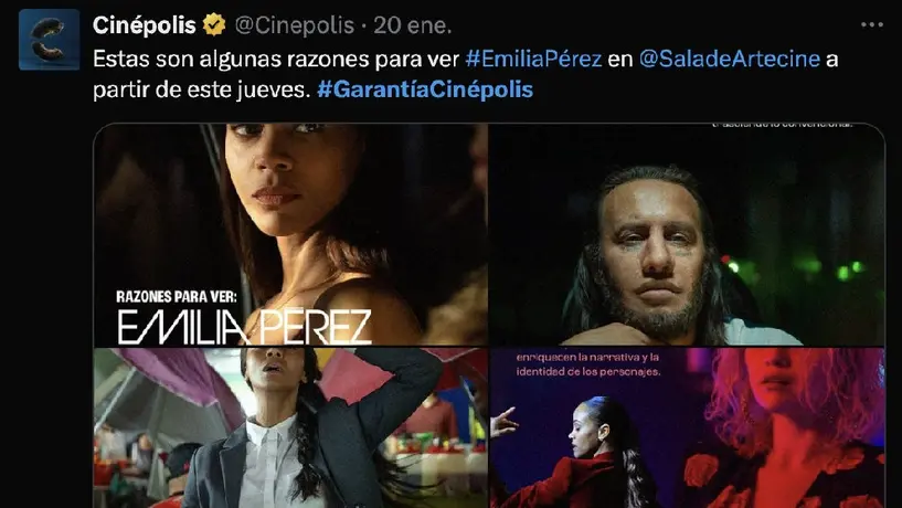 Profeco: Cinépolis atenderá quejas de ‘Garantía’ por la película ‘Emilia Pérez’