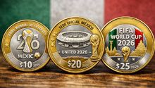 Así serán las monedas del Mundial 2026 en México: Banxico acuñará piezas de 10, 20 y 25 pesos