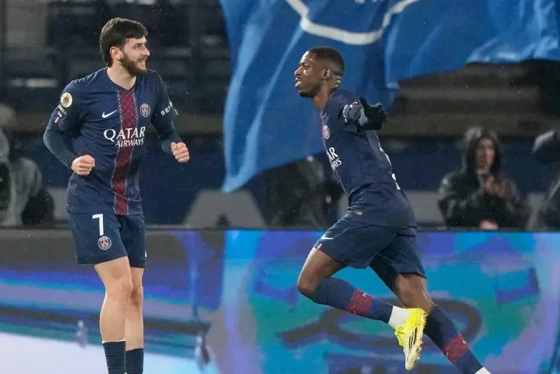 Dembélé en festejo de gol con PSG | AP&amp;nbsp;