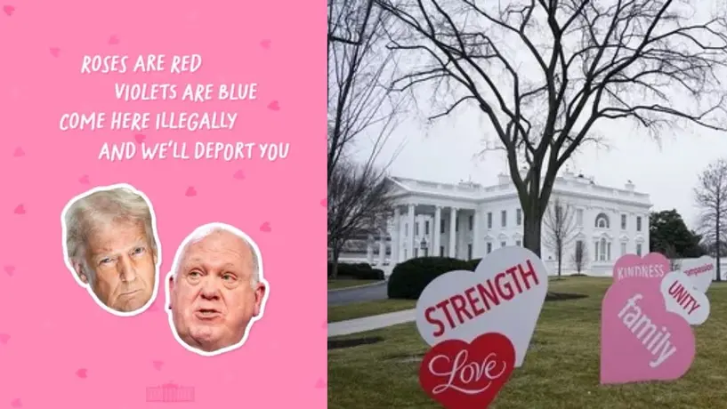 Casa Blanca comparte mensaje por el Día de San Valentín amenazando a migrantes