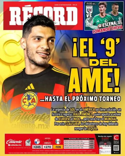 Portada RÉCORD 22 enero 2026