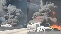 Caos en la autopista México-Querétaro tras la explosión de una pipa este viernes
