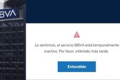 Reportan caída de BBVA en su sistema el día de hoy, 11 de enero 2025