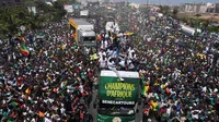 Jugadores de Senegal son aclamados como héroes en Dakar tras conquistar la Copa Africana