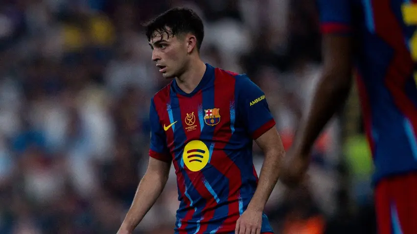 Pedri durante la Final de la Supercopa de España | X: @FCBarcelona_es