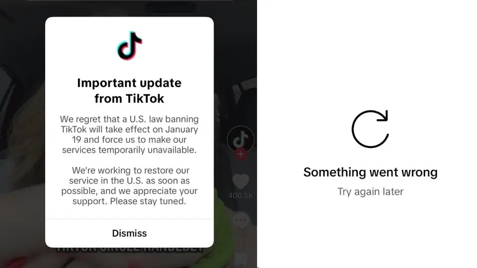 A través de su plataforma, TikTok avisa de su inminente cierre temporal en Estados Unidos