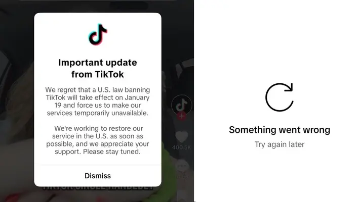 A través de su plataforma, TikTok avisa de su inminente cierre temporal en Estados Unidos