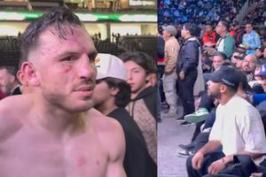 ‘Pantera’ Rodríguez encara desde la primera fila a Omar Chávez a mitad de su combate