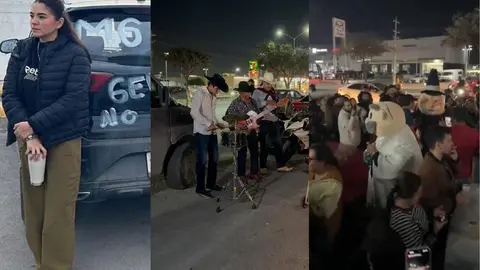 VIDEO: Mujer protesta en agencia porque su auto sale mal; gente llega con música y carne asada para apoyarla