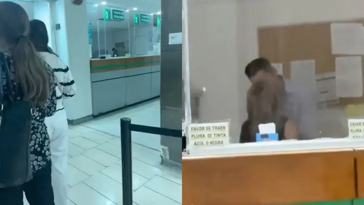VIDEO: ¿Viva el amor? Empleados del IMSS son exhibidos besándose… ¡en horario laboral!
