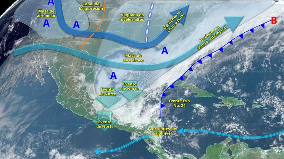 Frente Frío en México: Una masa de aire polar afectará el territorio nacional