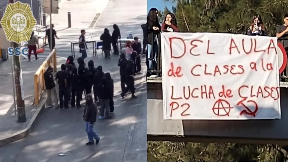 Caos vial por bloqueo en circuito interior por presuntos alumnos de la Prepa 2 de la UNAM