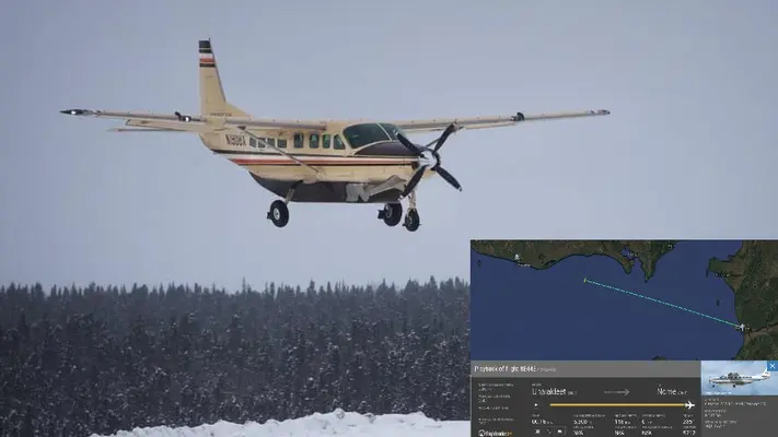 Buscan un avión desaparecido con diez personas a bordo en Alaska