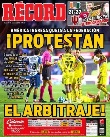 Portada RÉCORD 20 de enero de 2026