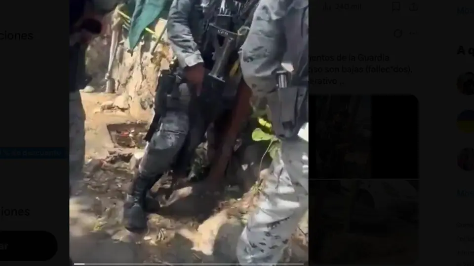 La Sedena informó que siete integrantes del CJNG murieron durante el enfrentamiento./ Captura de pantalla