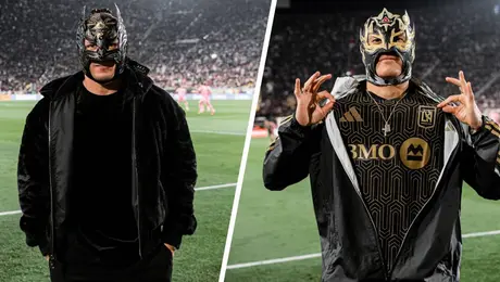 ¡WWE se pone Black & Gold! Dragon Lee y Rey Fénix estuvieron presentes en la goleada de LAFC al Inter Miami de Messi