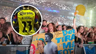 ¡El América aparece en Brasil! El Scratch Du Coapa llega hasta el concierto de Bad Bunny en Sao Paulo