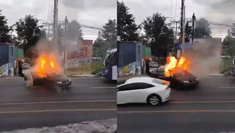 VIDEO: Reportan vehículo incendiado en la alcaldía Tlalpan de la Ciudad de México