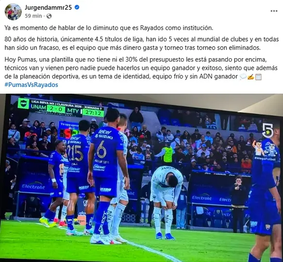 Jürgen Damm llama equipo diminuto a Rayados l @jugendammr25