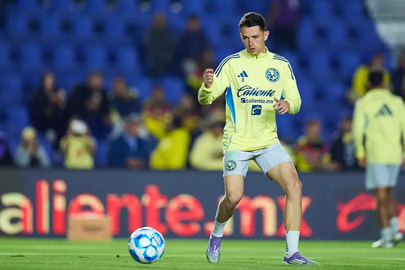 Álvaro Fidalgo en un entrenamiento con América l MEXSPORT