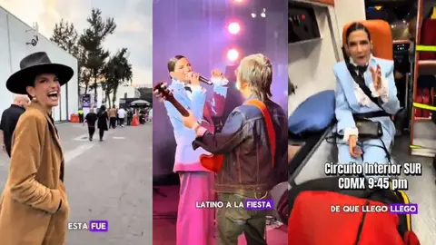 La propia cantante compartió un video en el que mostró como llegó del Vive Latina a Tlaxcala con la ayuda de una ambulancia/IG: @nataliajimenezoficial