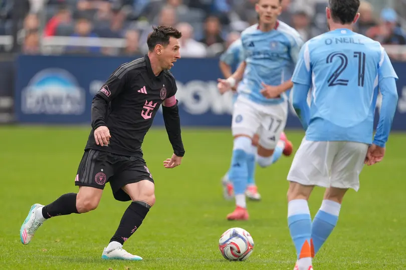 Lionel Messi, con el Inter Miami, en partido ante New York City | AP