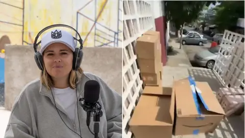 Saskia Niño de Rivera denuncia robo de donación para refugio en Acapulco; “el camión estaba vacío”