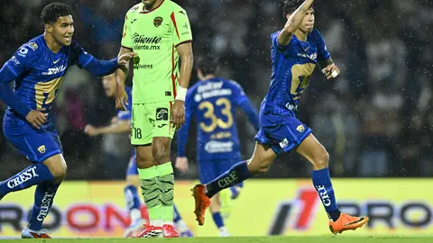Robert Morales en celebración con Pumas en el Clausura 2026 de la Liga MX | IMAGO 7