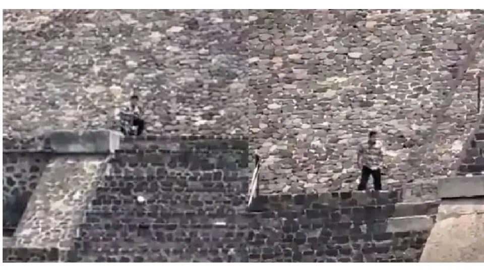 El ataque ocurrió en la Pirámide de la Luna, en Teotihuacán, el pasado 20 de abril./ RS