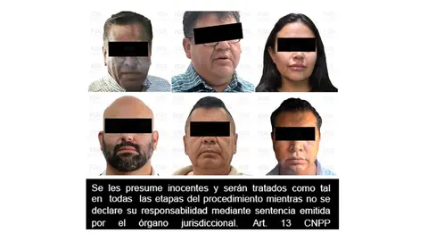 Los funcionarios y exfuncionarios de Morelos fueron detenidos el pasado 20 de mayo. / FGR