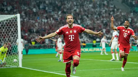 Harry Kane tras anotar a  Stuttgart | AP