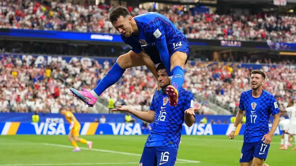 Jugadores de Croacia en celebración contra Inglaterra | AP