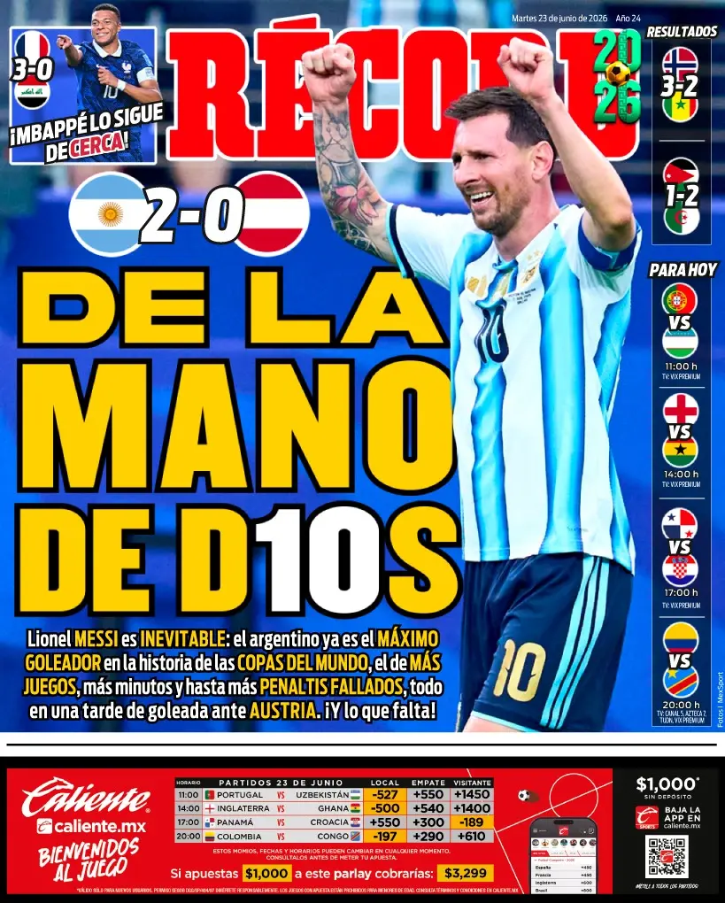Portada RÉCORD 23 de junio de 2026